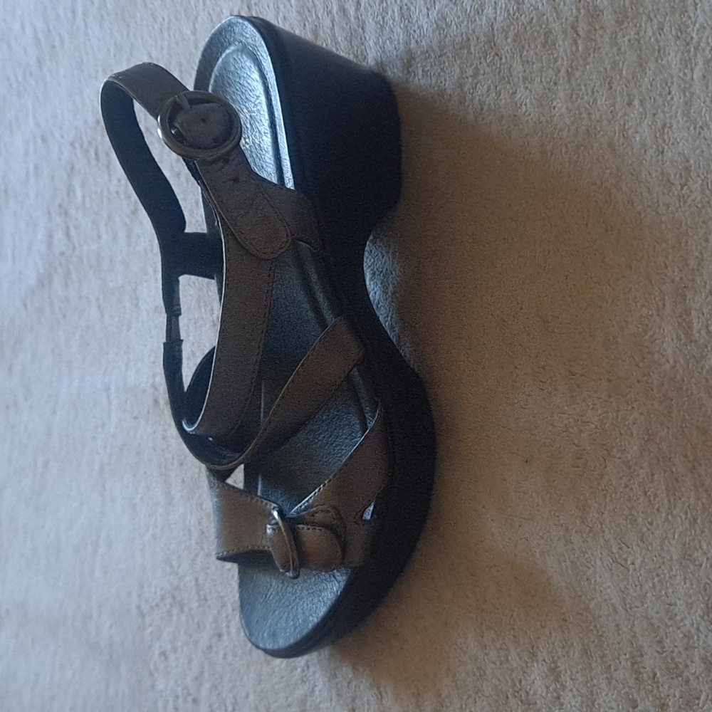 DANSKO grey Sandi ankle-strap sandals